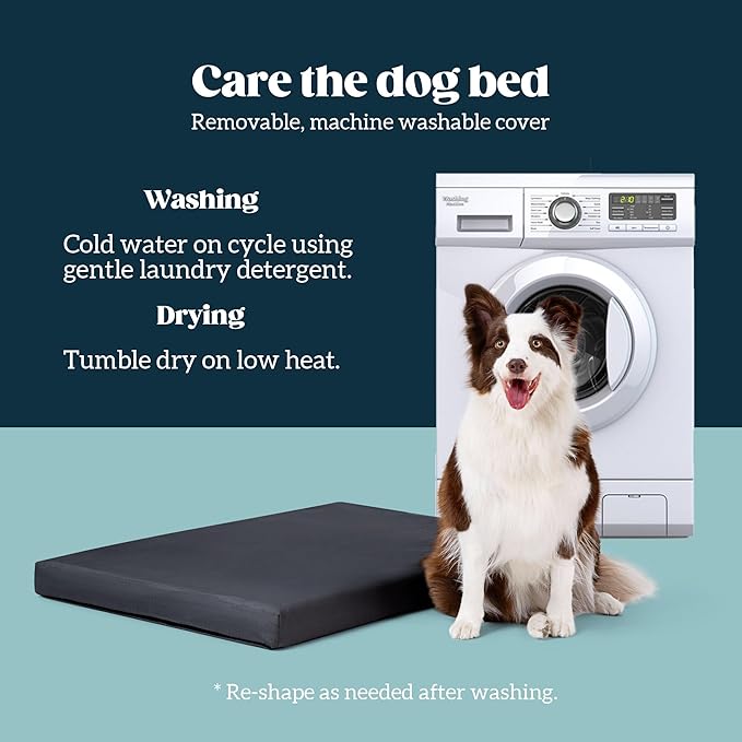 Cybarmour Chew Proof Dog Bed - Orthopedic Indestructible Dog Crate Pad - Outdoor Waterproof Kennel Mat for Aggressive Chewers - Extra Large Breeds & Fits 48-Inch Crate - 47"x29", Black