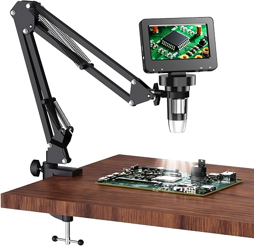 4.3 Inch Digital Soldering Microscope with C-Clamp