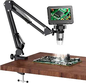4.3 Inch Digital Soldering Microscope with C-Clamp