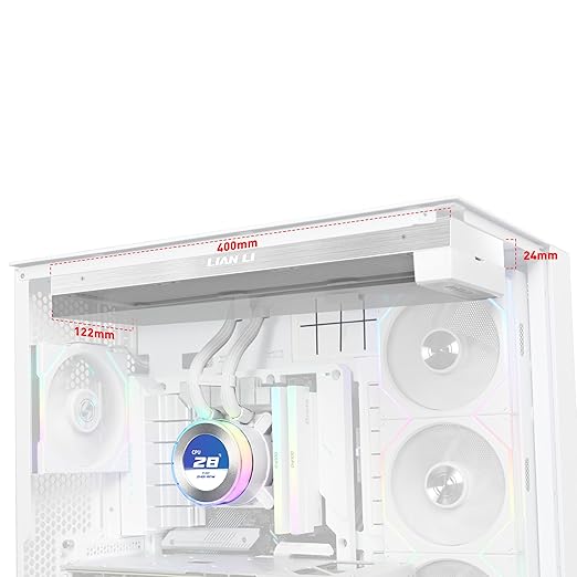Lian Li Hydroshift II-C 360 Liquid CPU Cooler - Flexible Slide-Tube Clamp Coolant Pathway - 2.1??IPS LCD Screen - 3 Control Mode - Fits Most PC Fans - LGA 1851/1700, AMD AM5/AM4 - Black (HS2LCD36W)
