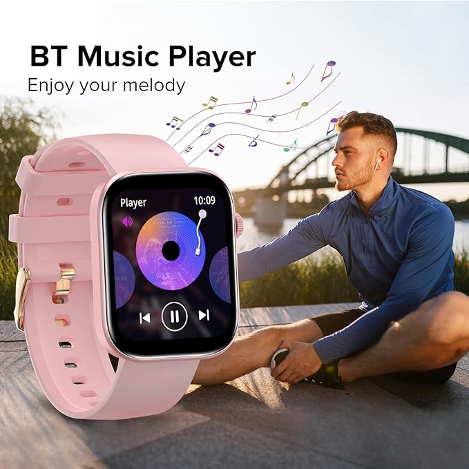 Smart Watches for Women, 2.01" HD Screen with 200+ Watch Faces, Heart Rate/SpO2/Sleep Monitor, 123 Sports Modes, IP68 Waterproof Fitness Tracker, Make/Answer Calls, Compatible with Android iPhone
