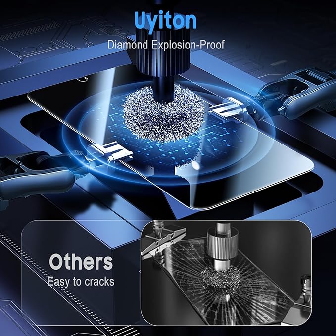 Uyiton UnBreak-Glass for Samsung Galaxy S24+ Plus/S25+ Plus Privacy Screen Protector, [Ultrasonic Fingerprint Support][Auto-Alignment Frame] Scratch-Resistant Bubble-Free Tempered Glass -2 Pack