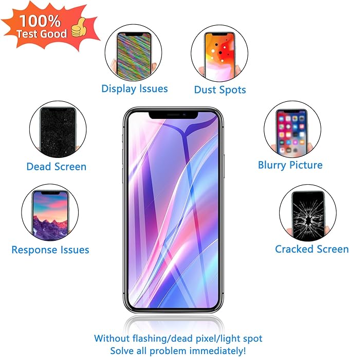 for iPhone Xs Max Screen Replacement 6.5 inch, Bsz4uov 3D Touch LCD Digitizer Replacement for A1921, A2101, A2102, A2103, A2104 with Repair Tools Kit+Screen Protector+Waterproof Frame Adhesive
