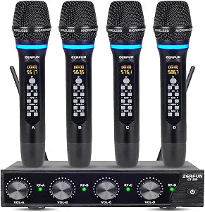Rechargeable Wireless Microphone System 4 Channel Pro (GT-200)