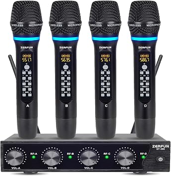 Rechargeable Wireless Microphone System 4 Channel Pro (GT-200)