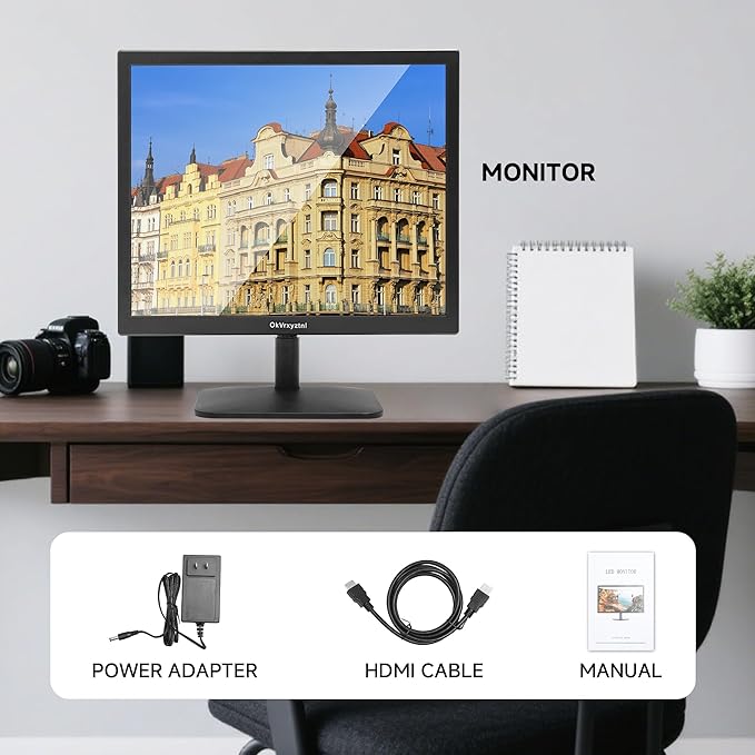 17" Monitor 1280 X 1024 with 45% sRGB Color Correction and 5:4 Aspect Ratio, 75 Hz, VESA Mountable, LED Monitor for PC, Laptop and Computer VGA, HDMI, TN Panel