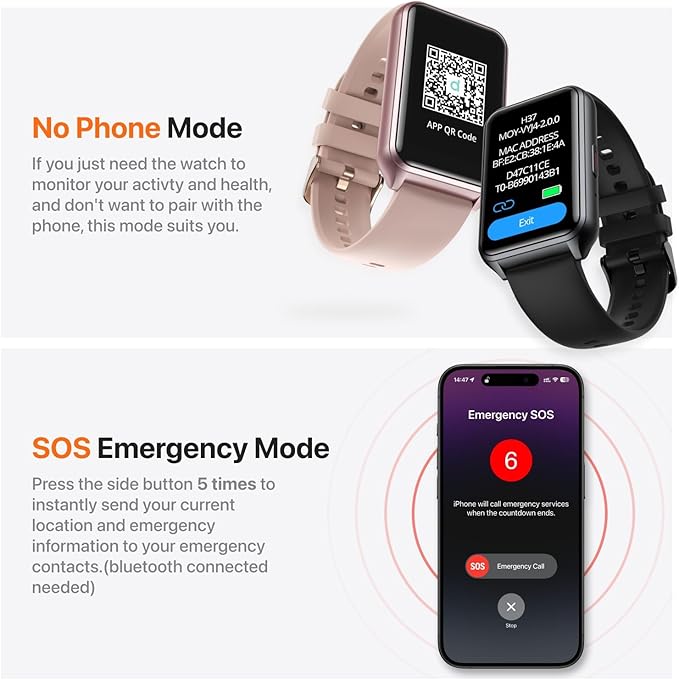 Smart Watch Fitness Tracker with Make Call 24/7 Heart Rate Blood Pressure Sleep Monitor, 100+ Sports Modes, Calorie Step Counter for Walking, IP68 Waterproof, Smart Watches for Men Women