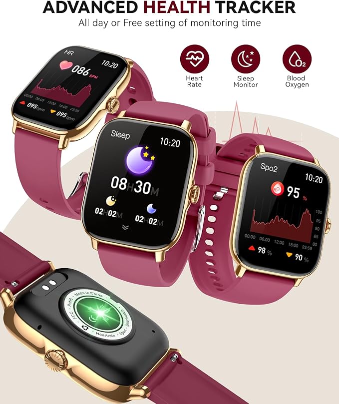 Smart Watch for Women Men- Answer/Make Call, 2025 IP68 Waterproof Fitness Step Sleep Tracker Watch with Monitor Activity Counter Smartwatch for Andriod iPhone iOS Samsung Compatible