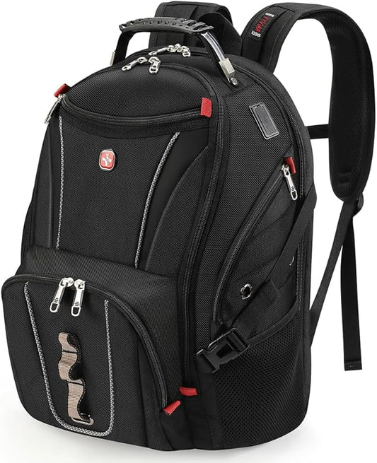 star cloud 17 Inch Travel Laptop Backpack,Business Tech Backpack with USB & Type-C Charging Port,180°TSA Friendly Travel College Work Backpack with Multiple Organizer Pockets for Men