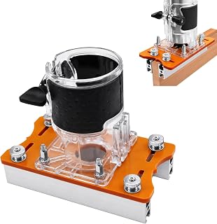 Wood Trim Router Base,Furniture Cabinet Closet trim router base plate, Wood Router Slotting Bracket, 2 in 1 Compact Wood Palm Router Base for Inside Diameter 65mm Trimming Machine - Image 1