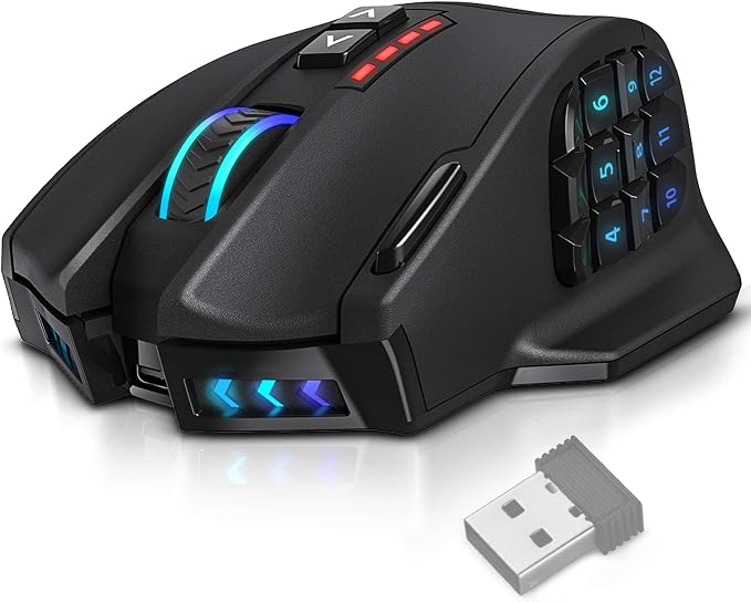 UtechSmart Venus Pro Wireless MMO Gaming Mouse - 16000 DPI RGB