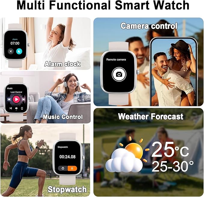 AI Smart Watch with ChatGPT, 1.91" Bluetooth Calling Smartwatch for Men Women, 110+ Fitness Modes Activity Tracker, Sleep/Heart Rate/Calorie Monitor, IP68 Waterproof Step Counter for Android iOS