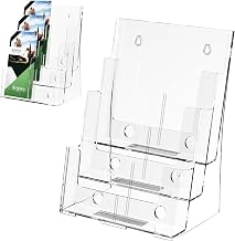 Argvey 3-Tier Brochure Holder 8.5 x 11, Desktop Literature & File Organizer - Image 1