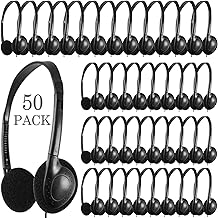 CN-Outlet 50 Packs Classroom Headphones Bulk for School Students Kids Children Toddler Boys Girls Teens and Adult, Wholesale Disposable Earphones (50 Black) - Image 1