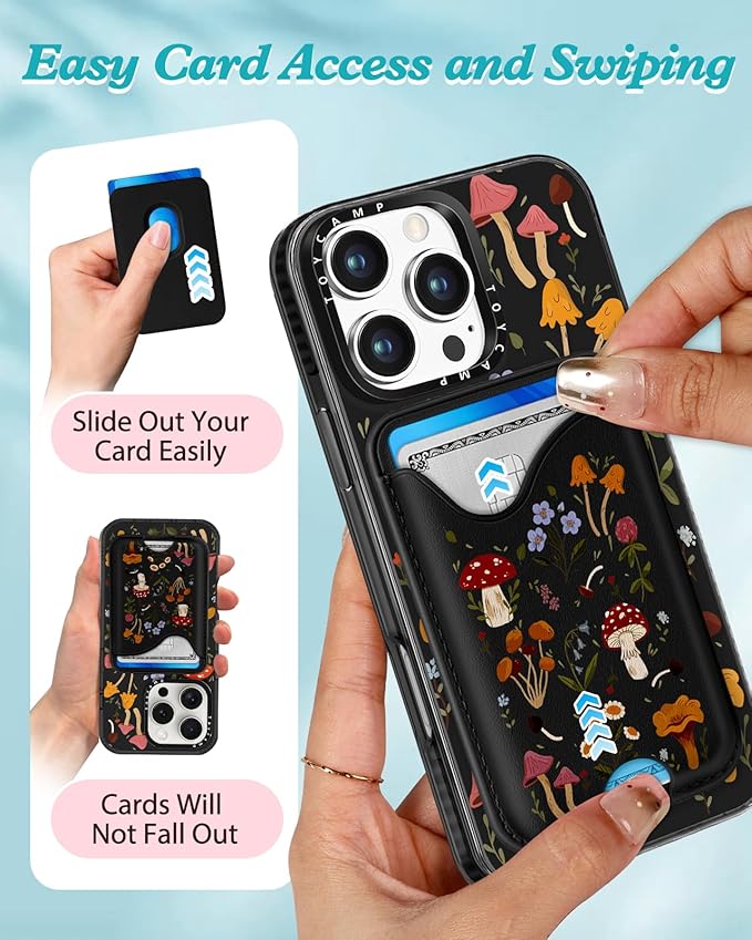 Toycamp for iPhone 16 Pro Max Case - Compatible with Magsafe Credit Card Holder Wallet Magnetic Cute Women Teen Girls Kawaii Girly Unique Design Phone Cover for Apple 16 Promax 6.7"