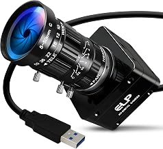 USB3.0 4K 60fps High Speed Industrial Camera,CS-Mount 10X Manual 5-50mm Varifocal Zoom Lens,3840×2160 Resolution,Plug and Play,Compatible with Windows, Linux Mac Android PC Jetson Nano
