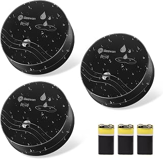Geevon 3 Pack Water Leak Detectors,100dB Sensor Alarms for Home