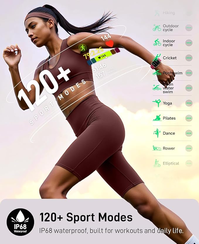 Smart Watches for Women, 1.85" HD Smart Watch for Android/iPhones (Make/Answer Calls), Fitness Tracker Watch with 24/7 Heart Rate Monitor, Sleep/Step Count Tracker, 120+ Sport Modes Pedometer Watch