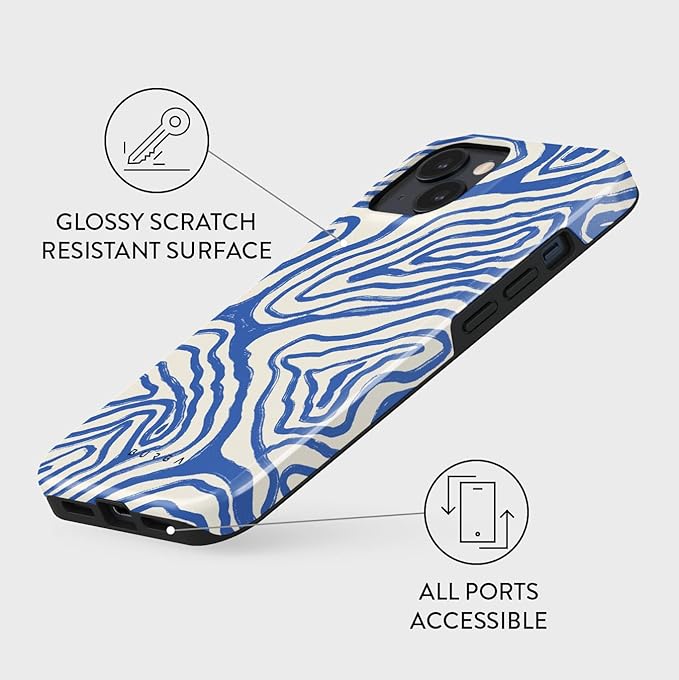 BURGA Phone Case for iPhone 15 - Cute, Trendy, Aesthetic, Pattern Phone Cover, Hard Shell Protection - fits Apple iPhone 15 Case for Women and Men