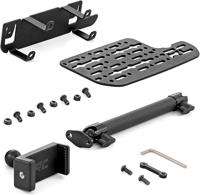 Rough Country Accessory Dash Mount for Ram 1500 (2019??026 w/ 12" Touchscreen) - Phone & Device Mount w/ 10" Arm, Works with Standard Devices