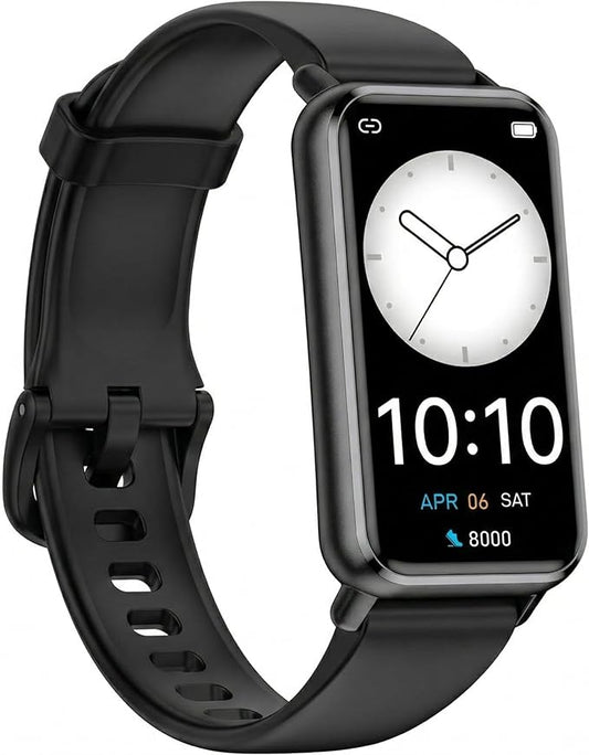 Long Battery Pedometer Watch 14 Days Battery Life, Slim Design No App/Phone Required Fitness Tracker, 50 Meters Waterproof Smart Watch, Heart Rate & Blood Oxygen Monitor Step Counter for Men Women