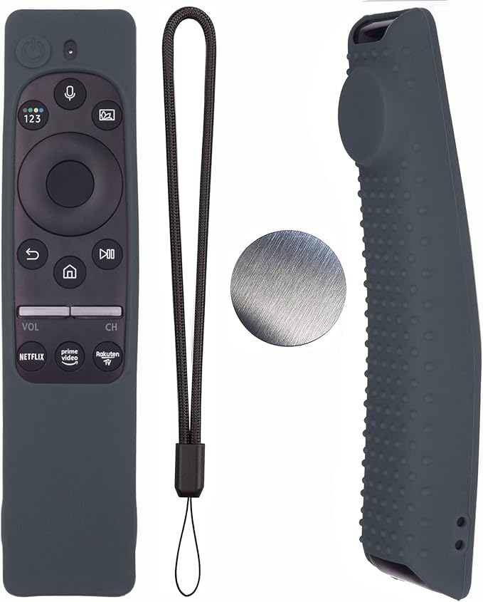 Silicone Protecitve Case Cover for Samsung Smart TV Remote Control BN59 Series, with Magnet Anti-Lost Shockproof Soft Anti Slip Samsung Remote Control Cover(Dark Gray)