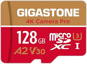 【5-Yrs Free Data Recovery】 GIGASTONE 128GB Micro SD Card, 4K Video Recording for GoPro, Action Camera, DJI, Drone, Nintendo-Switch, R/W up to 100/50 MB/s MicroSDXC Memory Card UHS-I U3 A2 V30 C10