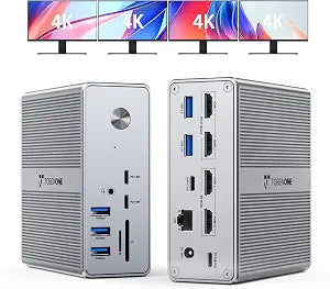 TobenONE 18-in-1 DisplayLink Docking Station 4 Monitor with 4 HDMI - Image 1