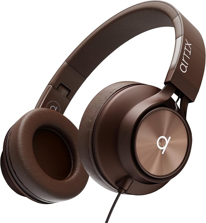 ARTIX Over Ear Headphones Wired with Mic, Corded Head Phones (3.5mm Jack)