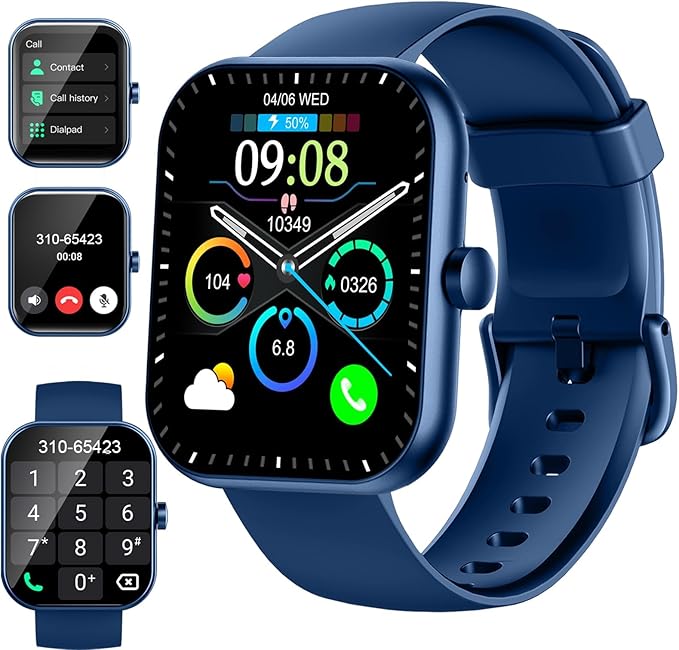 Smart Watch (Answer/Make Call), 1.96" HD Smartwatch for Women, 2025 Fitness Watch with 112+ Sport Mode/Pedometer/Calories/Sleep/Heart Rate Monitor, IP68 Waterproof Fitness Tracker for Android iOS