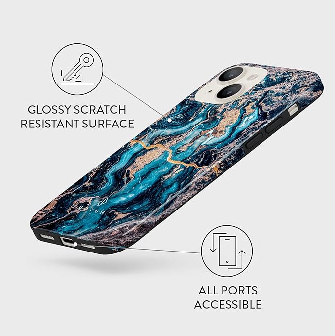 BURGA Phone Case for iPhone 13 - Cute, Trendy, Aesthetic, Pattern Phone Cover, Hard Shell Protection - fits Apple iPhone 13 Case for Women and Men