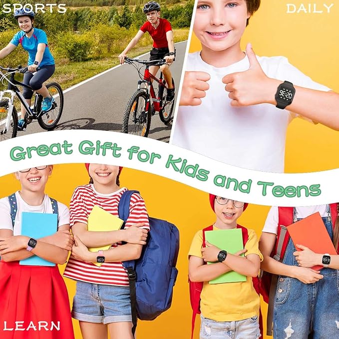 LED Kids Multifunction Steps Counting Watch, Digital Watch, Non-Bluetooth Pedometer Watch, Stopwatch, Alarm Clock, Calories for Women Children Girls Boys