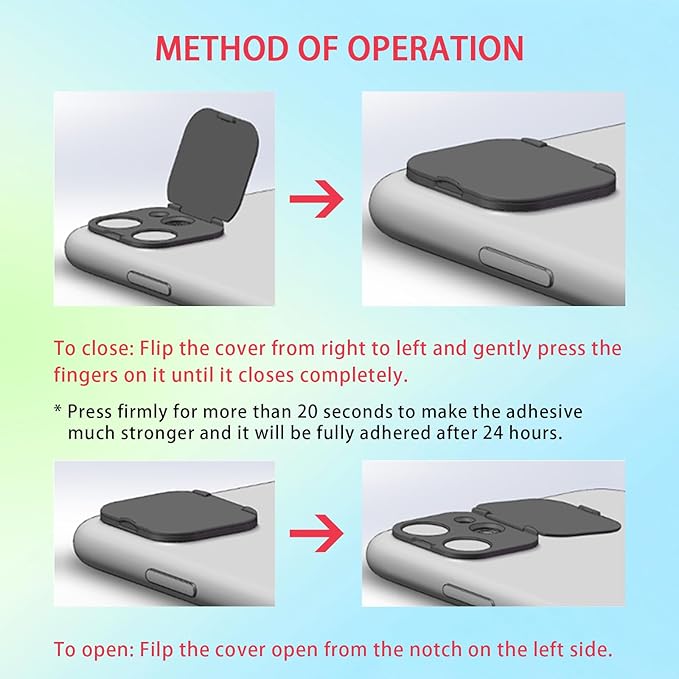 Phone Camera Lens Cover Compatible for Phone 16 Pro/ 16 Pro Max,Camera Lens Protector to Protect Privacy and Security,Strong Adhesive Black-2 Pack