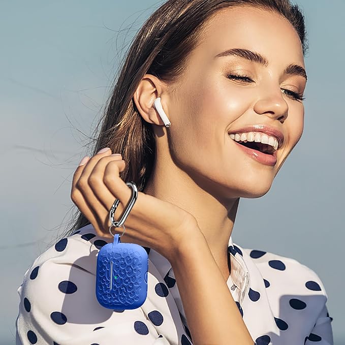 for Airpods Pro 2nd Generation Case, Leopard Engraved Soft Silicone Skin Cover Full Protective Case for AirPods Pro Case 2nd/Airpod Pro Case Cover,Front LED Visible