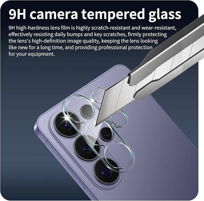 4-Pack Camera Lens Protector for Samsung Galaxy S26 Ultra, 9H Tempered Glass Camera Cover Screen Protector Accessories, HD Clarity, Anti-scratch, Bubble Free, Shockproof Full Protective
