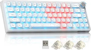 Womier 60% Keyboard Gaming, Wireless Mechanical Creamy Keyboard QMK/VIA - Image 1