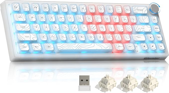 Womier 60% Keyboard Gaming, Wireless Mechanical Creamy Keyboard QMK/VIA - Image 8