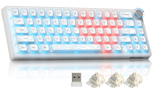 Womier 60% Keyboard Gaming - Wireless Mechanical Creamy Keyboard QMK/VIA