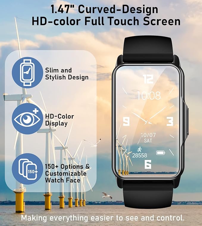 Fitness Tracker Smart Watch with 24/7 Heart Rate Blood Pressure Blood Oxygen Sleep Monitor115 Sports Modes Step Calorie Counter Pedometer IP68 Waterproof for Android and iPhone