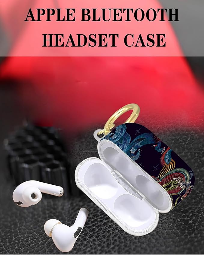 Compatible with Airpod Pro 2nd/1st Generation,Full Protection Cover for Women,Accessories Hard Case Portable & Shockproof for Airpod Pro 2nd Charging Case 2023/2022/2019(Dragon)