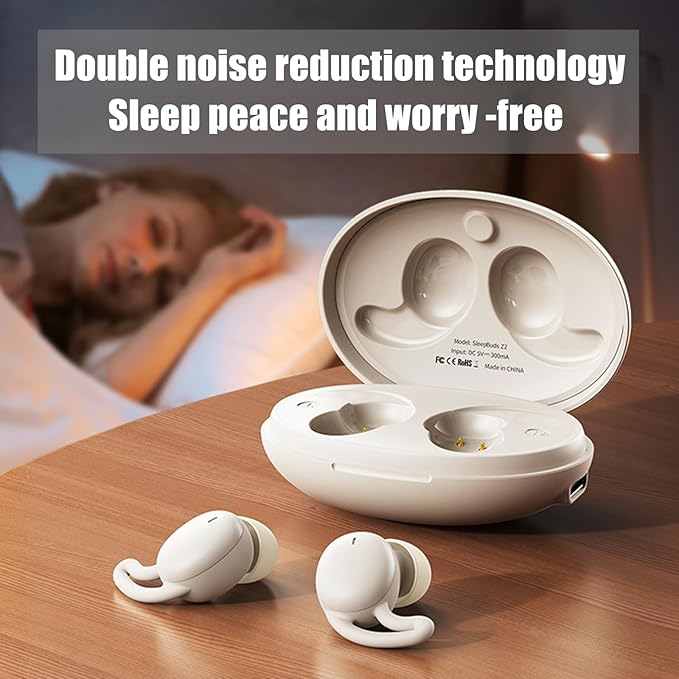 Sleep Headphones Sleep Earbuds Sleeping Headphones Sleep Headphones Wireless Sleep Ultra-Thin Bluetooth 5.3 Headphones Sleep Earbuds for Side Sleepers Noise-Blocking 5H(Black)