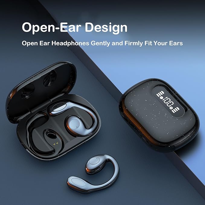 Open Ear Earbuds Wireless Bluetooth Bone Conduction Headphones Headset with Hook Over The Ear Bone Conducting Induction Headphones Earphones Headset Auriculares De Conduccion Osea
