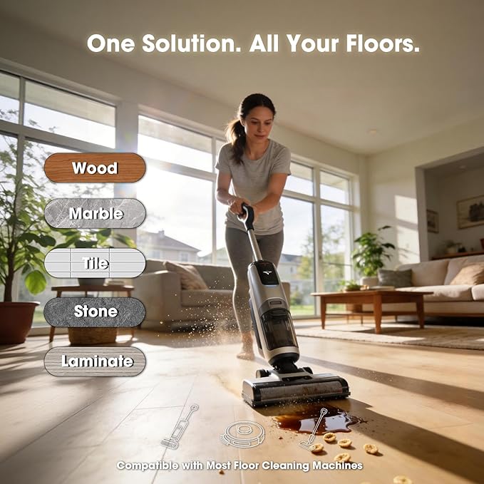 Deep Cleaning & Deodorizing Solution, TÜV Rheinland Certification, Pet Friendly, Compatible with Floor Washers&Robotic Vacuum Cleaners, Ecovacs, Tineco, Roborock, Dreame, Eufy, iRobot