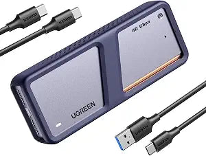 UGREEN 40Gbps M.2 NVMe Enclosure with Cooling Fan, Aluminum