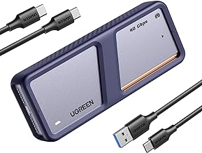 UGREEN 40Gbps M.2 NVMe Enclosure with Cooling Fan, Aluminum - Image 1