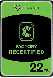 Seagate Exos 22TB SATA HDD 6Gb/s 7200RPM 3.5-inch Enterprise Hard Drive (ST22000NM000C) (Renewed)