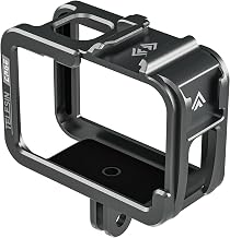 TELESIN Aluminum Case Metal Cage Protective Frame Housing for GoPro Hero 13 12 11 10 9, Fits for Go Pro When ND CPL Lens Filter Max Lens Mount on, with Cold Shoe Connect to Video Light Microphone - Image 1