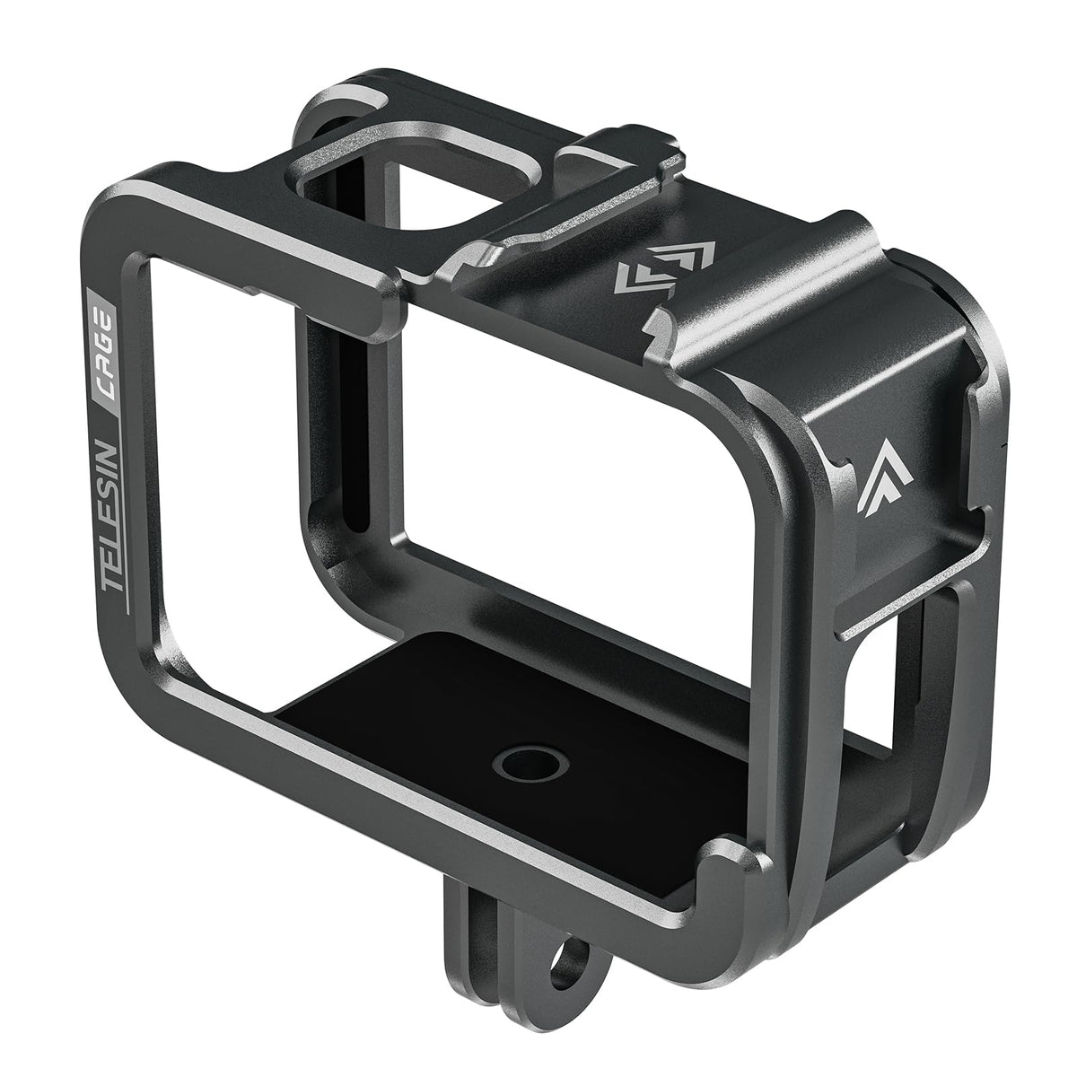 TELESIN Aluminum Case Metal Cage Protective Frame Housing for GoPro Hero 13 12 11 10 9, Fits for Go Pro When ND CPL Lens Filter Max Lens Mount on, with Cold Shoe Connect to Video Light Microphone