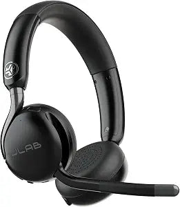 JLab, Go Work Gen 3, Wireless Headset, Boom Microphone, Noise Cancelling Mic, USB-C Dongle, Bluetooth Multipoint, Black