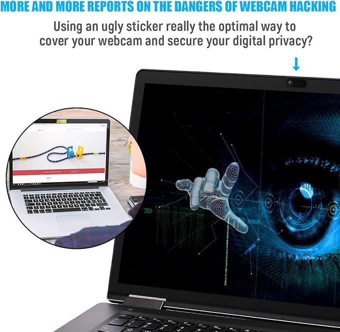 HKDGYHON Laptop Camera Cover Slide, Ultra Thin Laptop Camera Cover Blocker, Laptop Accessories for iPhone MacBook Laptop, Desktop, PC, Tablet, Protect Your Visual Privacy Security